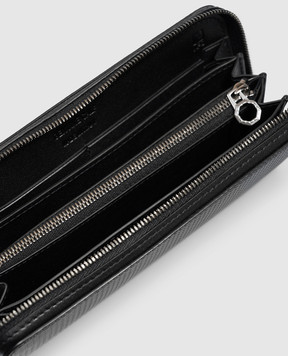 Stefano Ricci Black leather wallet with textured emblem PP440GUVHI1