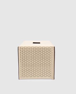 Treesseci Beige leather napkin holder HILTON HI71AAV