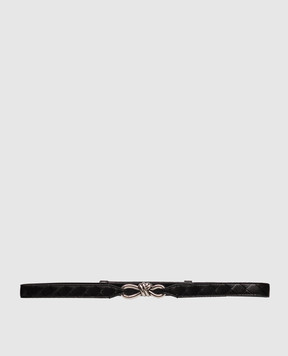 Bottega Veneta Andiamo black leather belt 855245VCPP5