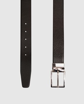Doucal's Black leather reversible belt DC0036NIKOUF972