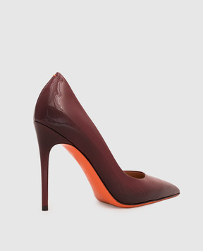 Santoni Burgundy patent leather shoes WDCZ70944HIANVAA