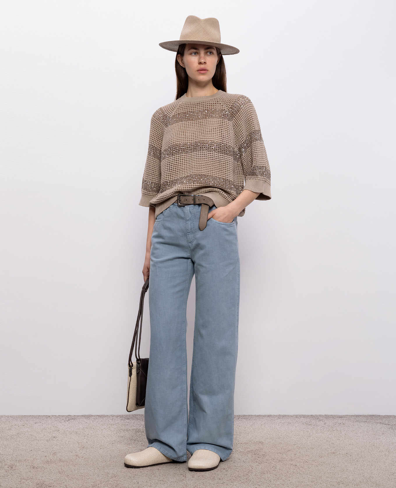 Beige top with sequins Brunello Cucinelli 2