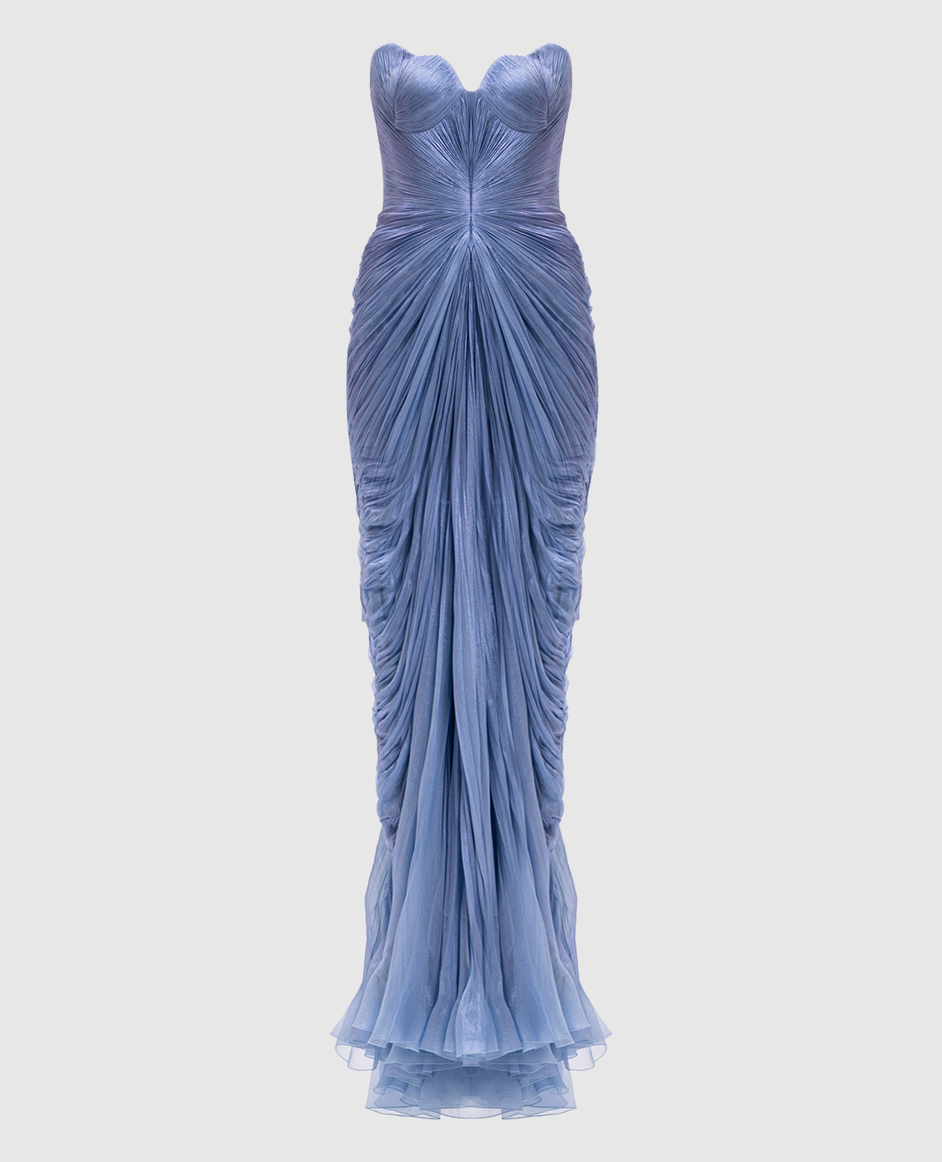 Yasmina blue dress with drapery