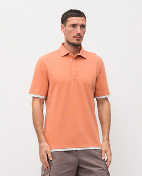 Brunello Cucinelli Orange polo ME8543966