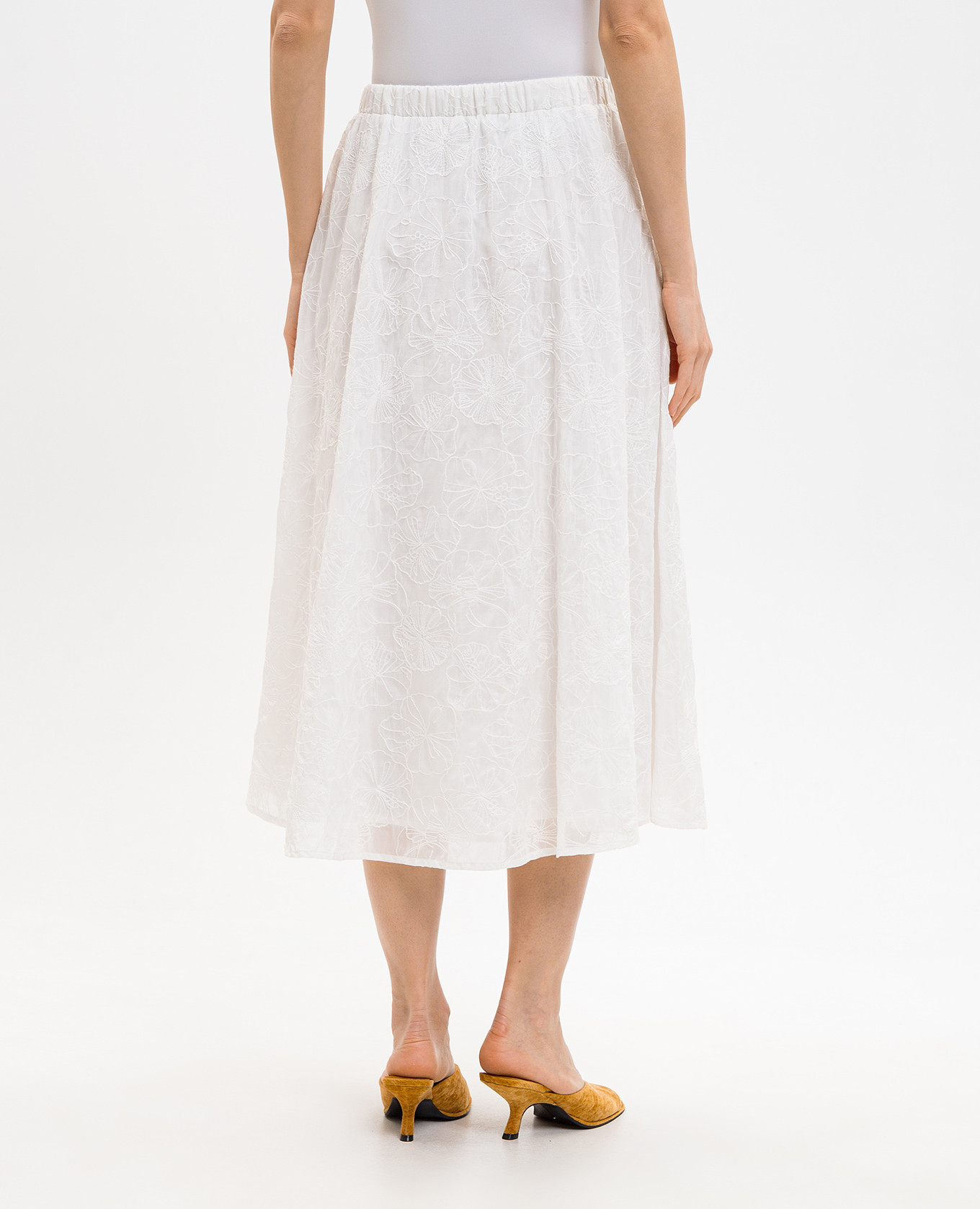 White midi skirt with silk Ballantyne 4