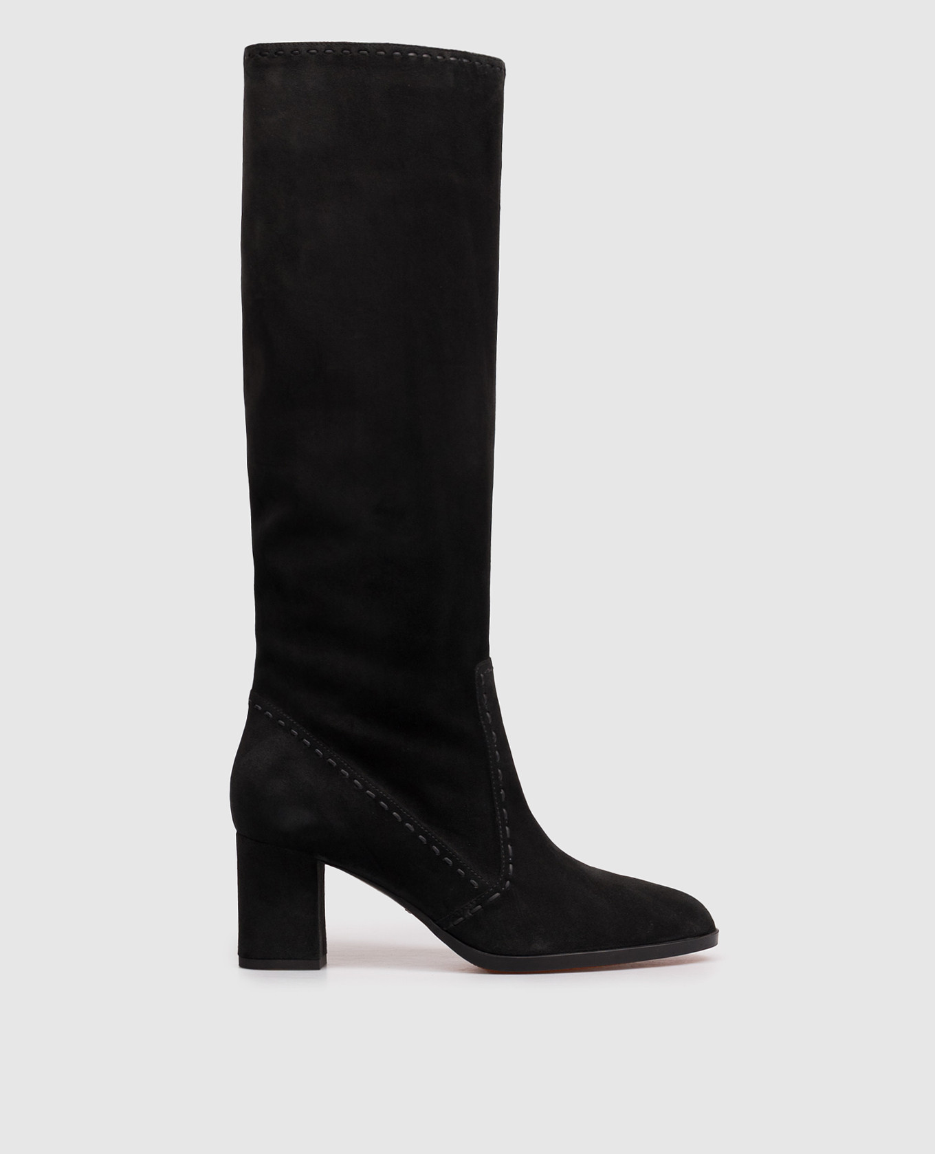Black suede boots Santoni