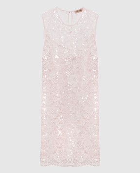 Twinset Pink lace mini dress with sequins 261TP2631