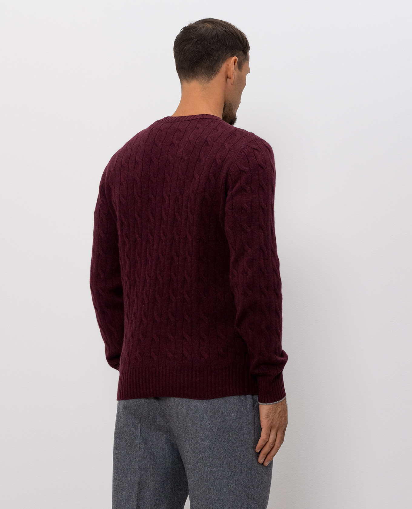 Burgundy cashmere sweater Brunello Cucinelli 4