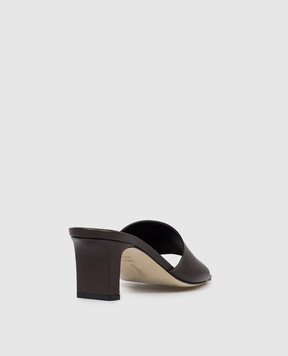 Aeyde Jessie brown leather mules HS0682001003126