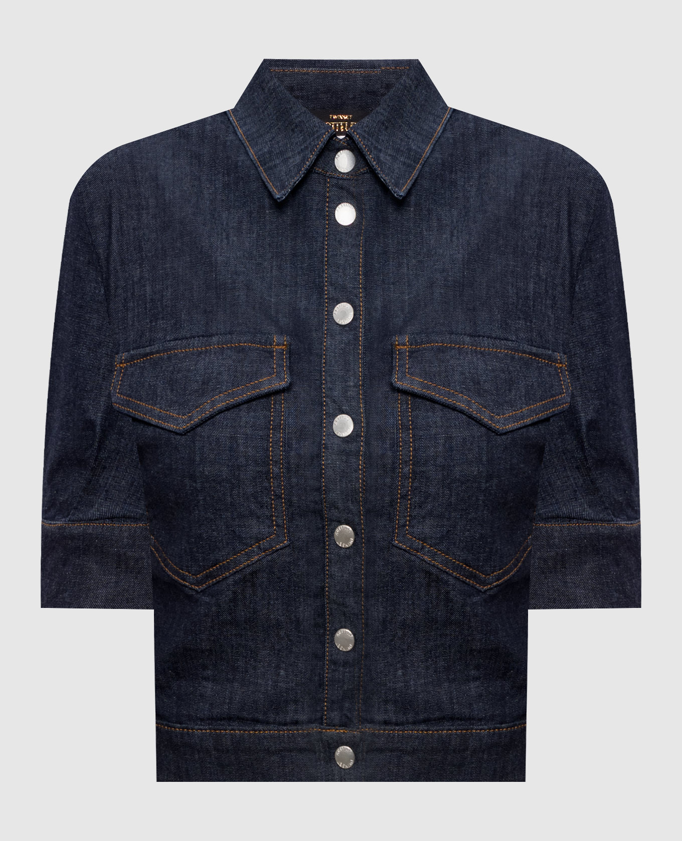 

Blue denim button-down shirt Twinset