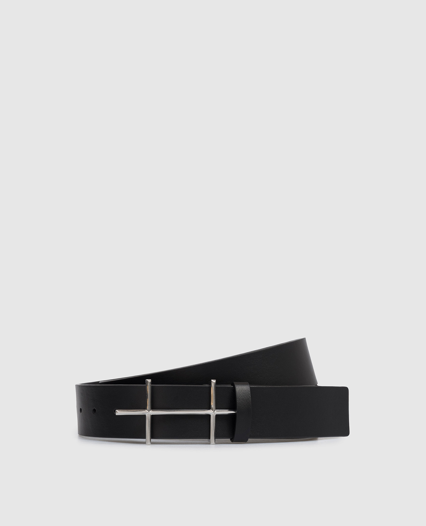 

Black leather belt Heliot Emil