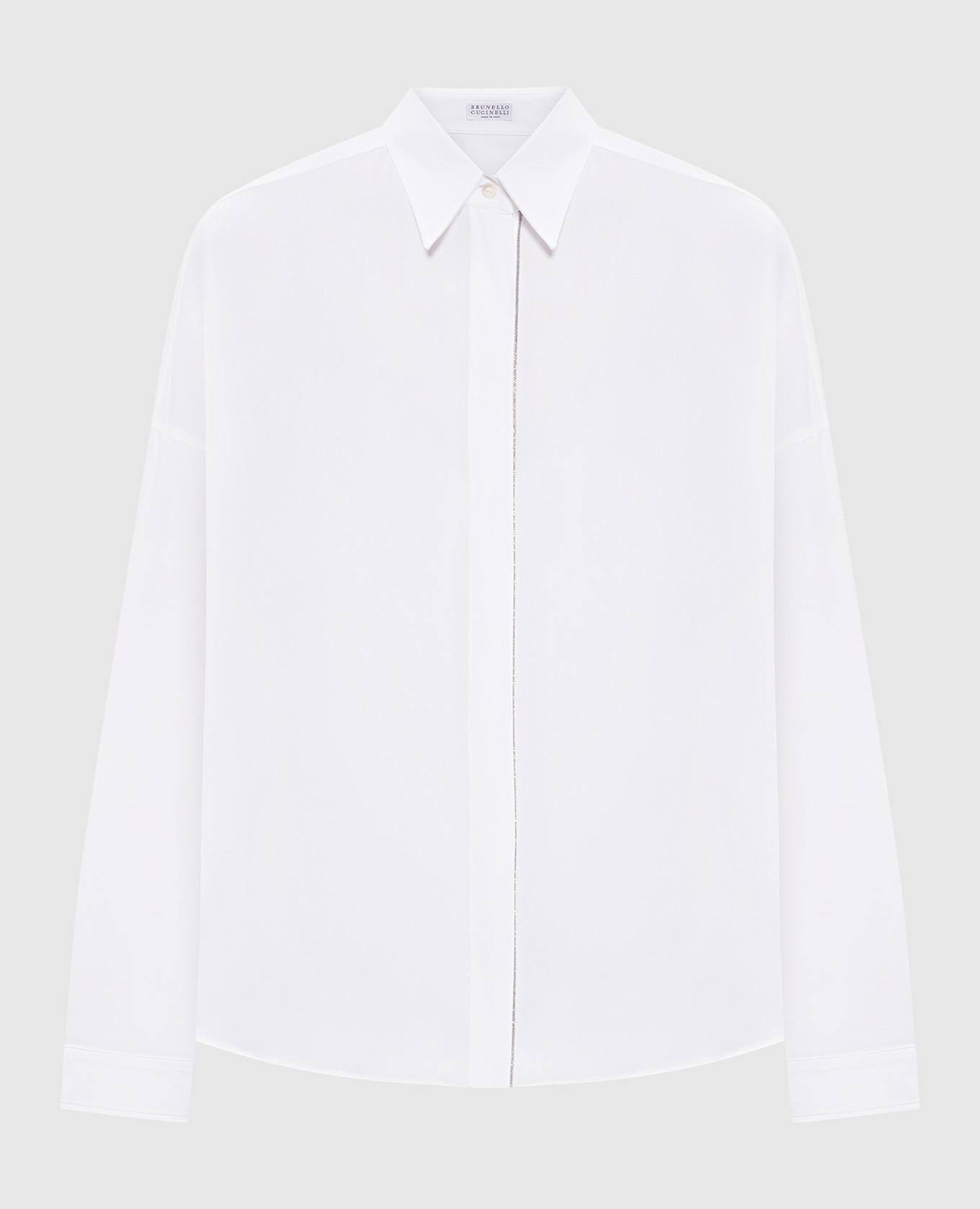 

White shirt with a monil chain Brunello Cucinelli