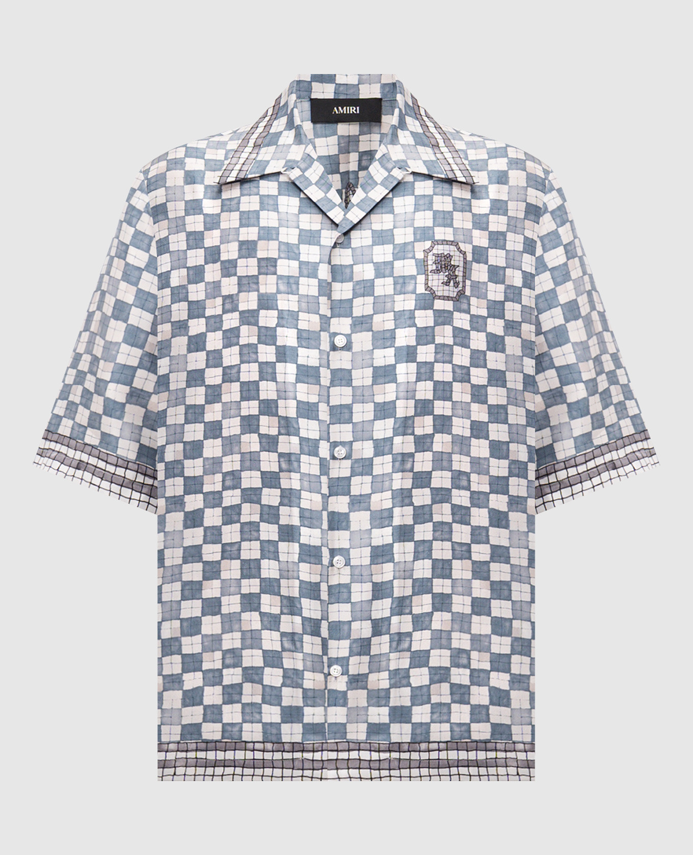Checked silk shirt