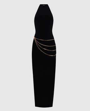 Herve Leger Black dress SYBIL with chain 46HLT8551197