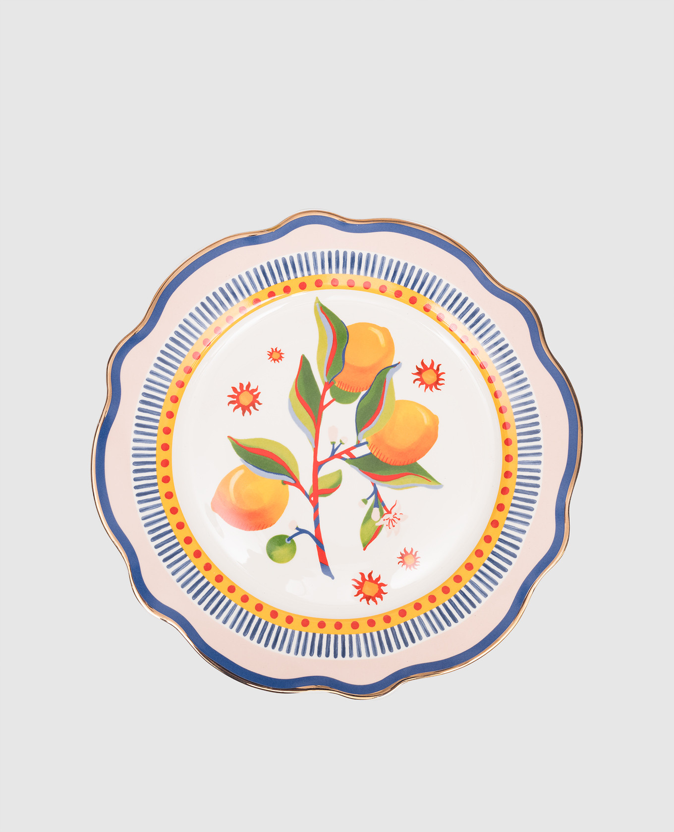 

Dolce Vita printed porcelain dinner plate Baci Milano, White