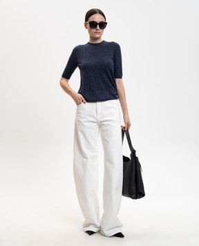 Gabriela Hearst Frank blue cashmere and silk top 3269833A118