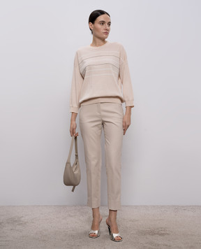 Peserico Beige jumper with monil chain A99087F149234S
