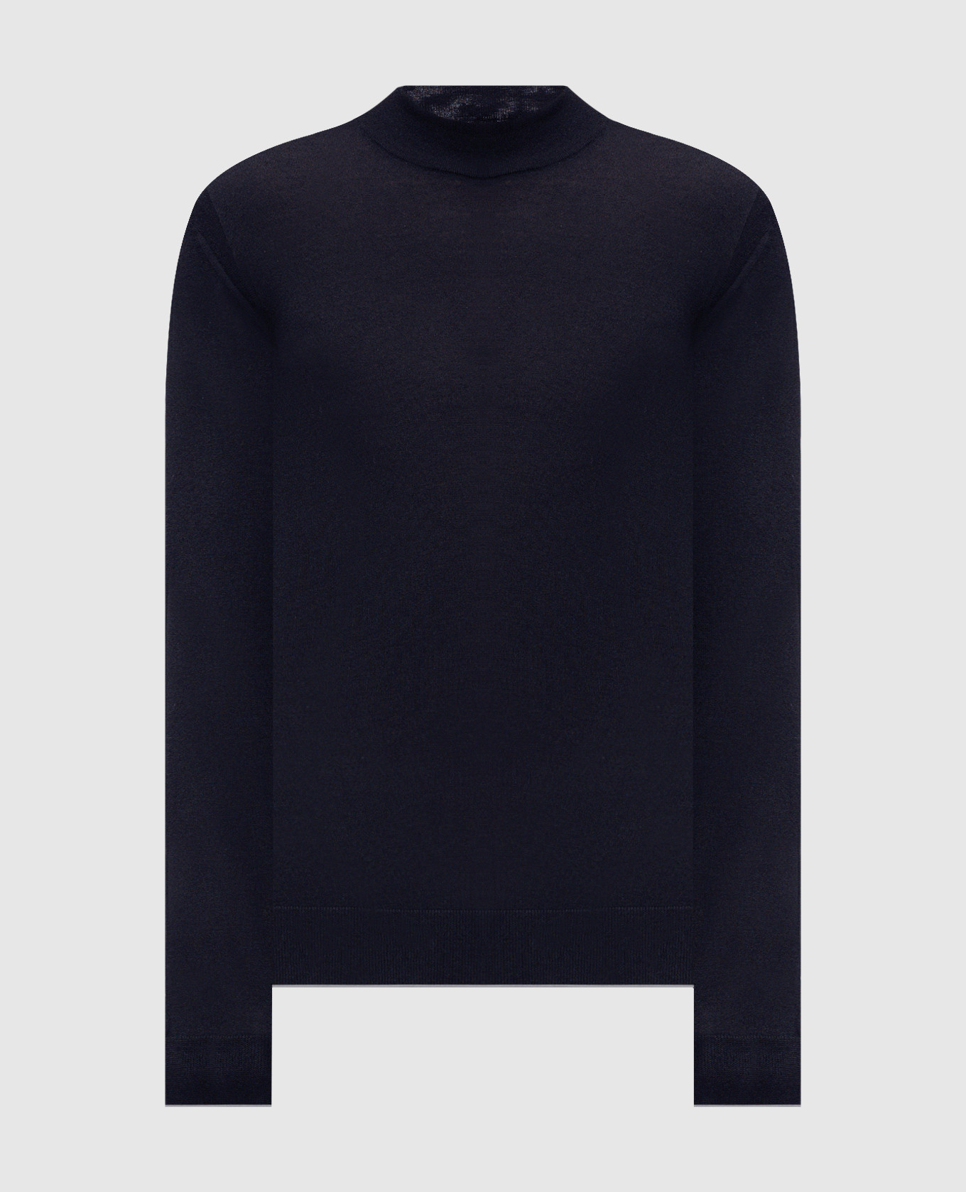 Blue wool, silk and cashmere jumper with logo monogram Stefano Ricci