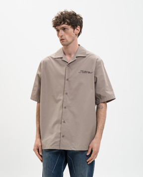 Off-White Gray shirt with Type Arrow emblem 44XGG01FS26F005