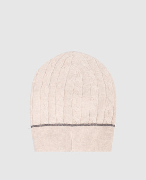 Brunello Cucinelli Children's beige cashmere hat B12M16599A