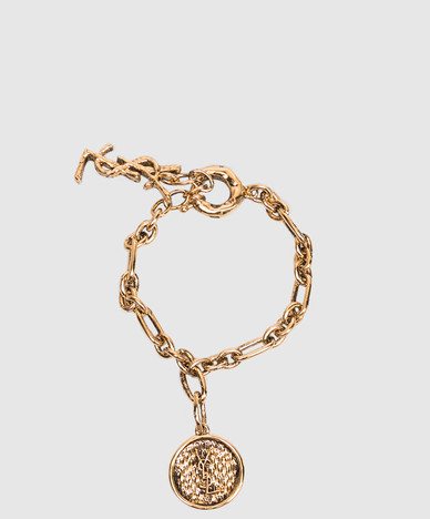 CASSANDRE gold chain bracelet with medallion