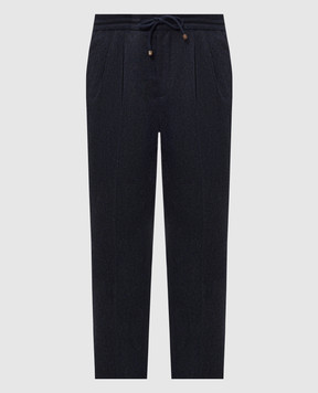 Brunello Cucinelli Blue wool pants M038PE1710
