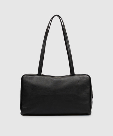 Zwarte leren Astra-tas