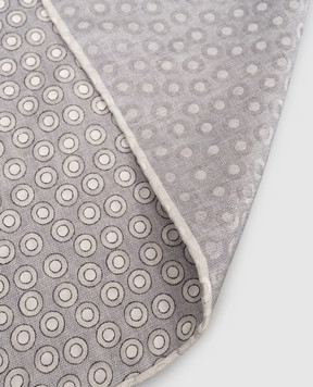 Brunello Cucinelli Grey silk polka dot scarf MX8720091