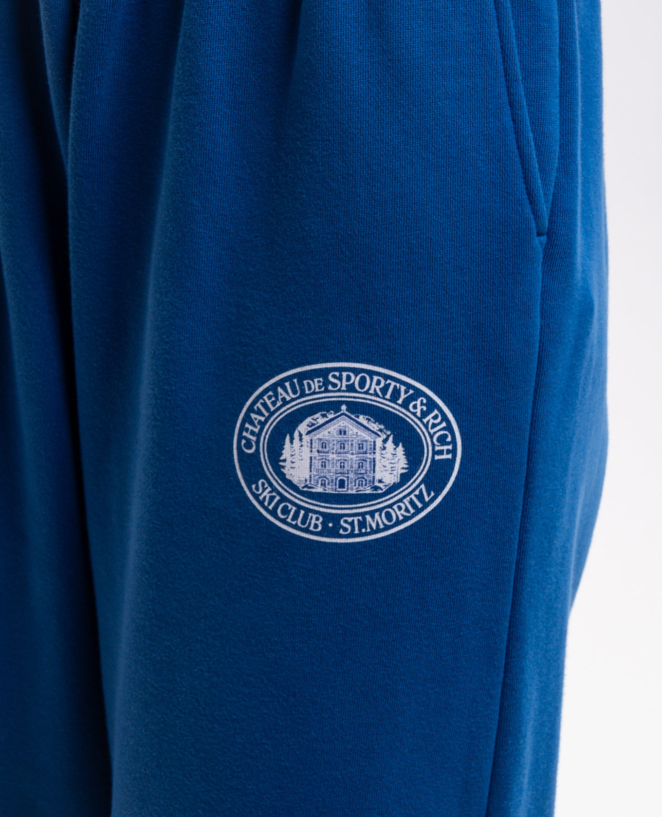 Blue printed sweatpants Sporty & Rich 5