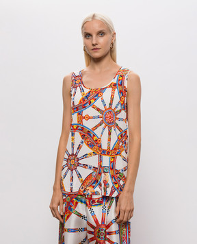 Dolce&Gabbana White printed top F7AV2THS7OQ