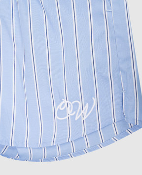Off-White Children's blue striped shorts 44GCB009S26F001