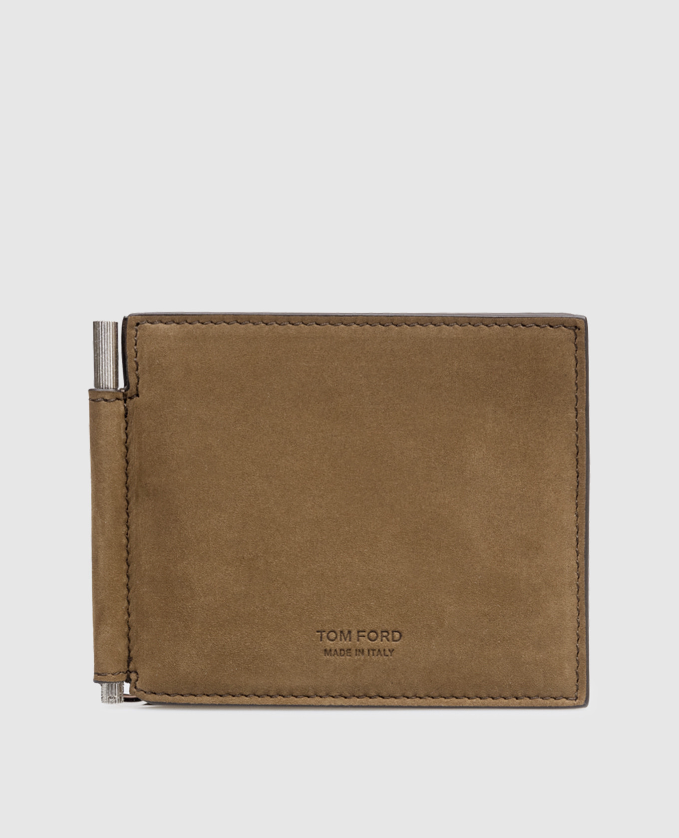 

Brown nubuck cardholder with logo Tom Ford
