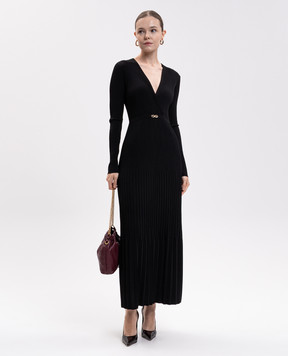 Twinset Black dress with pleating 262TT3450