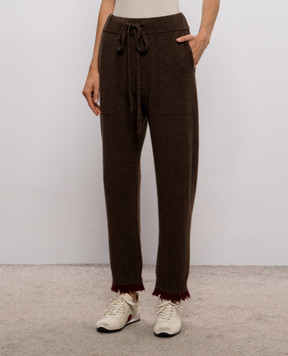 UMA WANG Brown cashmere pants UK7158