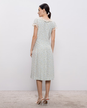 Ermanno Scervino White printed silk dress D482Q345APXWE