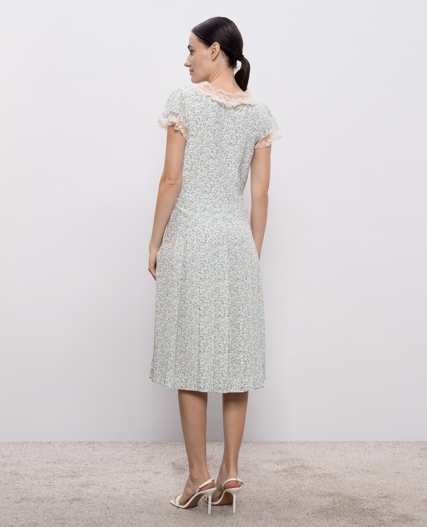 White printed silk dress Ermanno Scervino 3