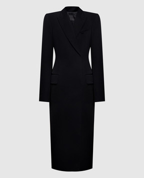 Thierry Mugler Black double-breasted wool coat COM1MA02051020