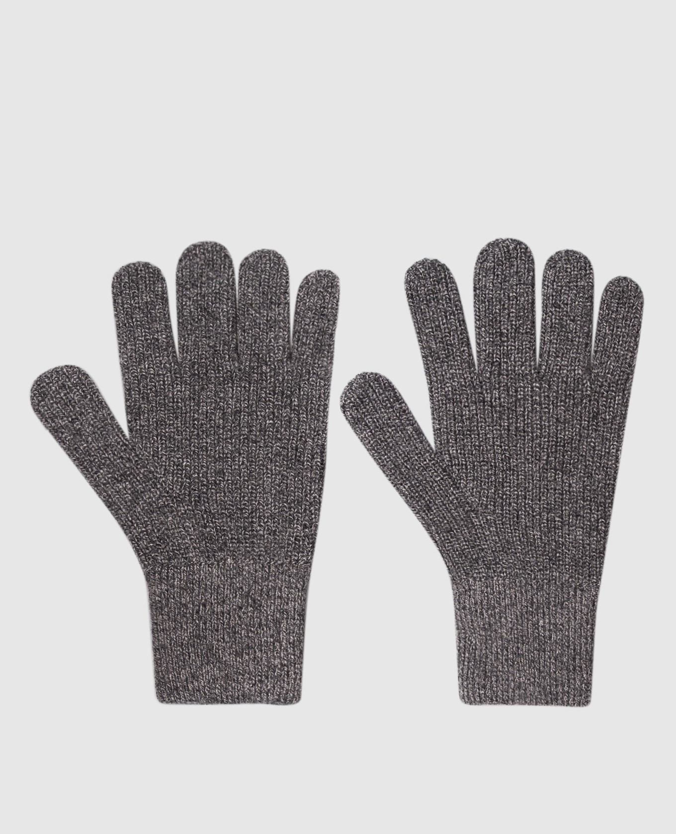 Gray cashmere gloves