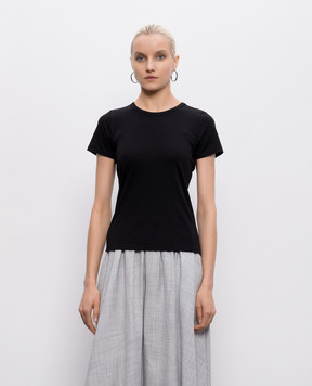 Intoca Black T-shirt with accent stitching DIOSBASICPOD312