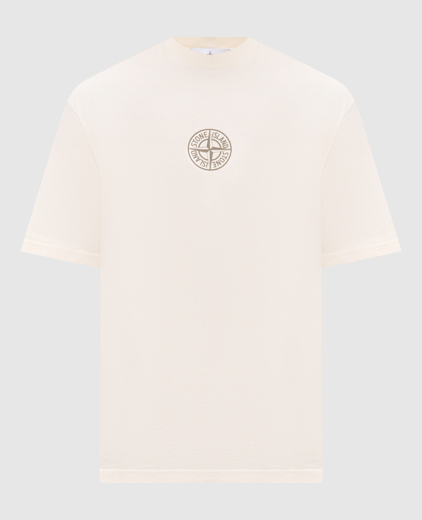 Ivory T-shirt with Low Infos print