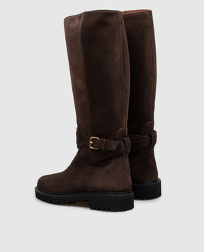Valentino Brown suede VLogo boots 9W2S0QA3EFG
