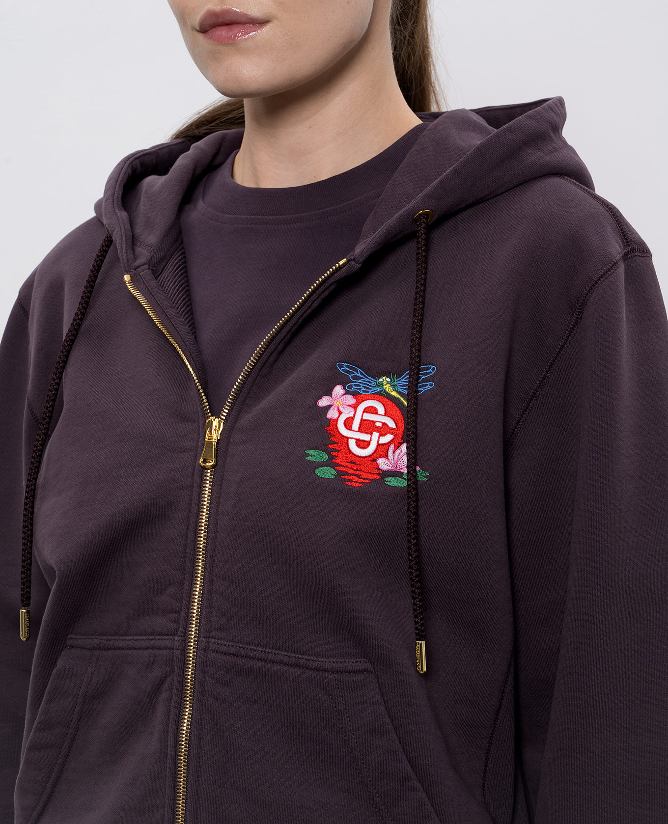 Purple sports jacket with embroidered emblem Casablanca 5