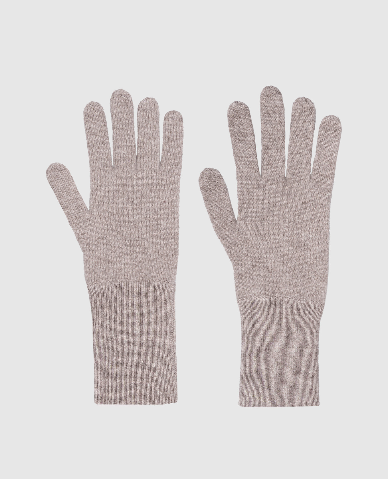 Beige cashmere gloves