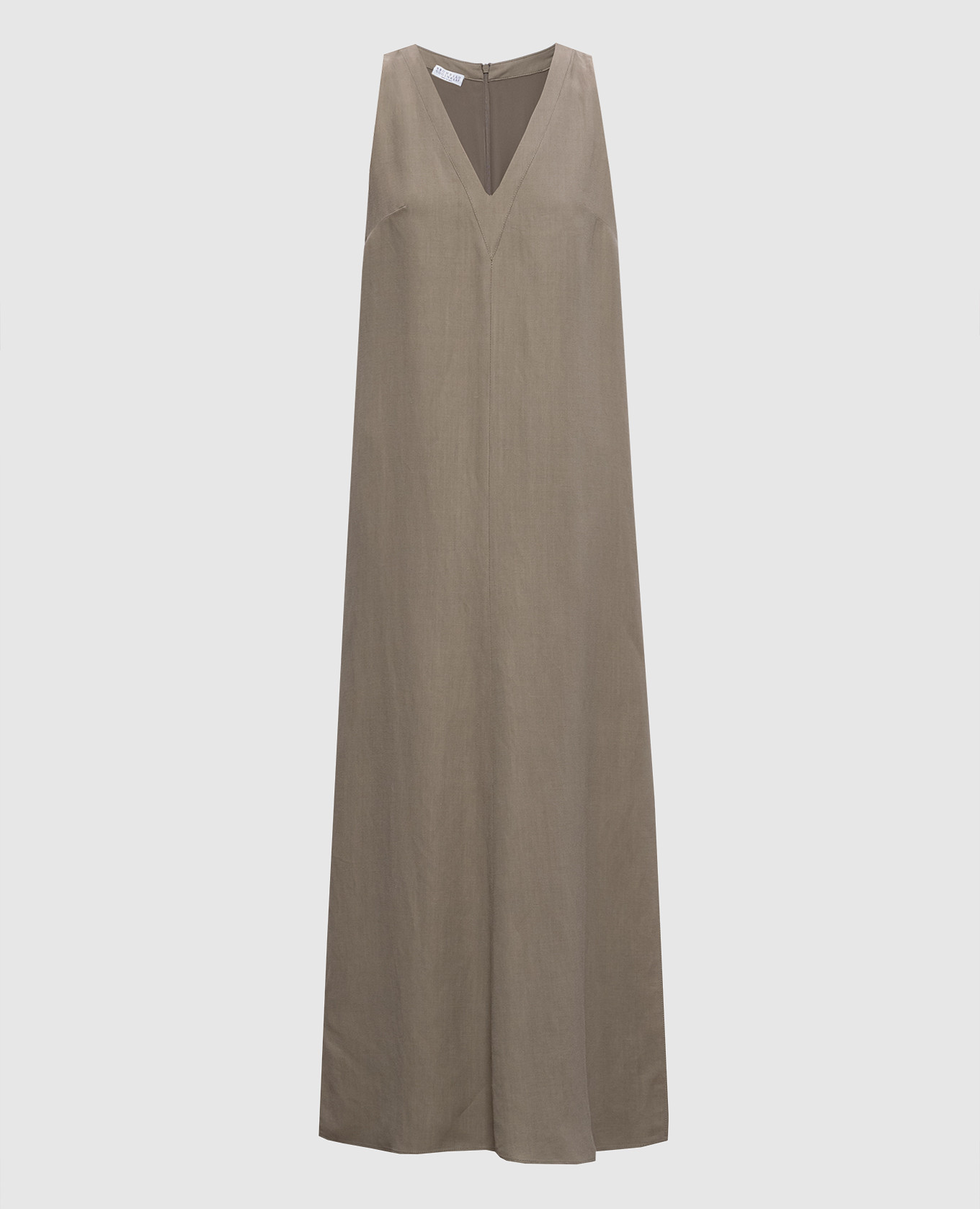 Brown dress with linen