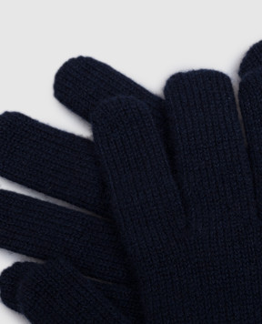 Brunello Cucinelli Blue cashmere gloves M2293118
