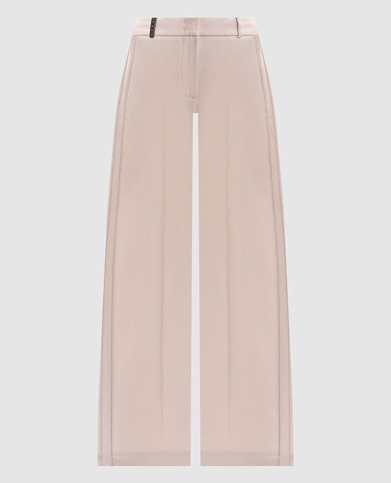 Beige wool pants with lurex Peserico