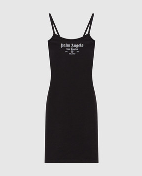 Palm Angels Black mini dress Milan LA PWDH009S26JER001