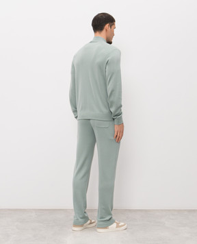 Stefano Ricci Green cashmere tracksuit with emblem W505023R31W26102P3D