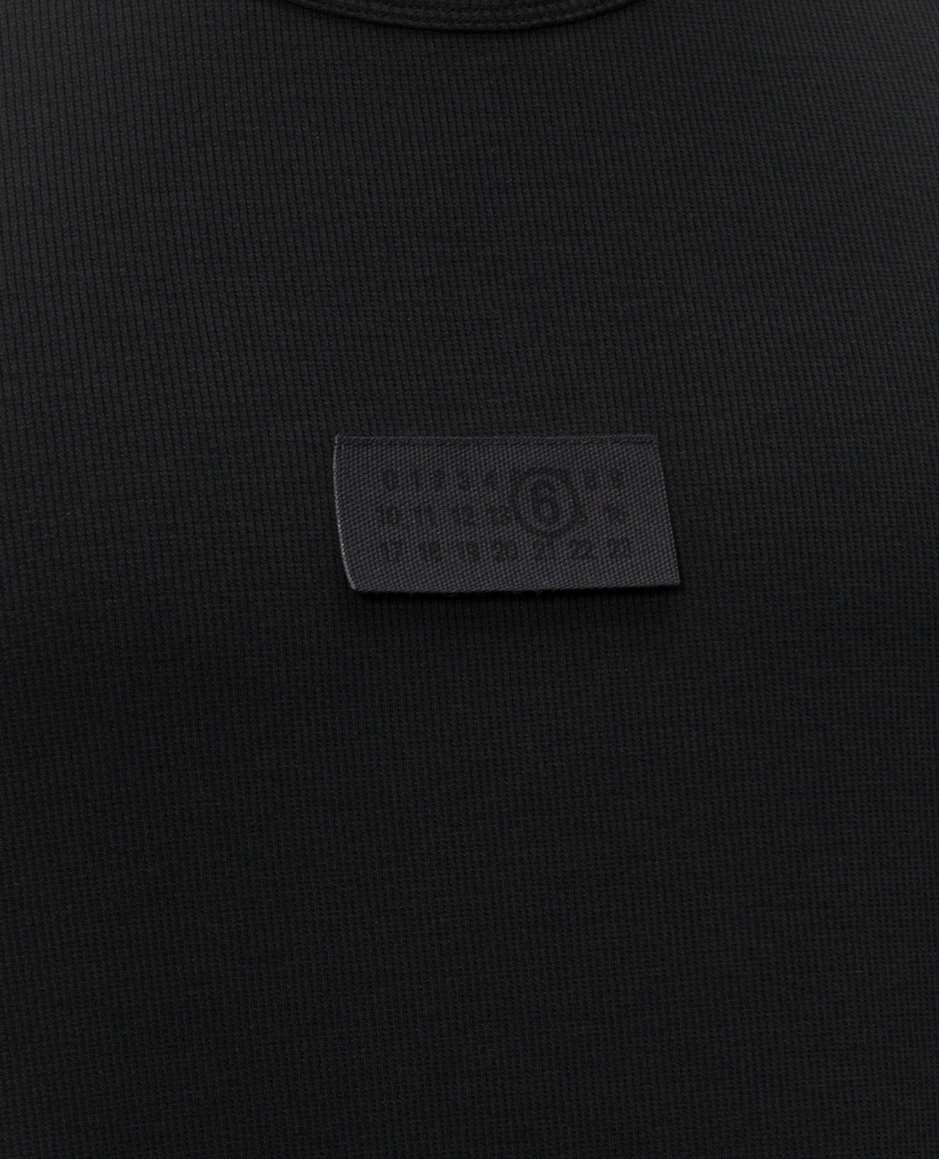 

Black ribbed T-shirt with logo patch Maison Margiela MM6