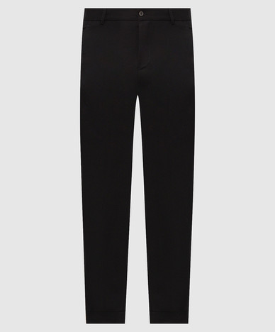 Zwarte broek van kasjmier en wol